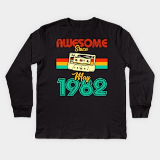 Awesome since May 1982 Kids Long Sleeve T-Shirt